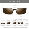 SUNGAIT Ultra Lightweight Polarized Sunglasses Men Rectangular Metal Frame with