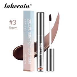 4Pcs Peel Off Lip Liner Stain Set Waterproof Nude Matte Lip Tint Non-Fading Peel Off Lip Color Effortless Precision Full Coverage 24H Color Hold:_03#BROWN
