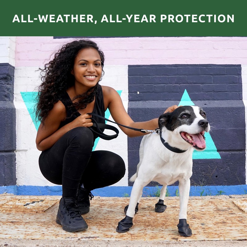 PAWZ Dog Shoes Rubber Boots Black, blk