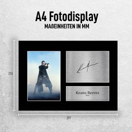 HWC Trading A4 Keanu Reeves The Matrix Neo Gifts Printed Signed Autograph Picture For Movie Memorabilia Fans