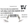 (10) 1/4-20x1 Stainless Steel Elevator Bolt Square Neck (3/4 Diameter