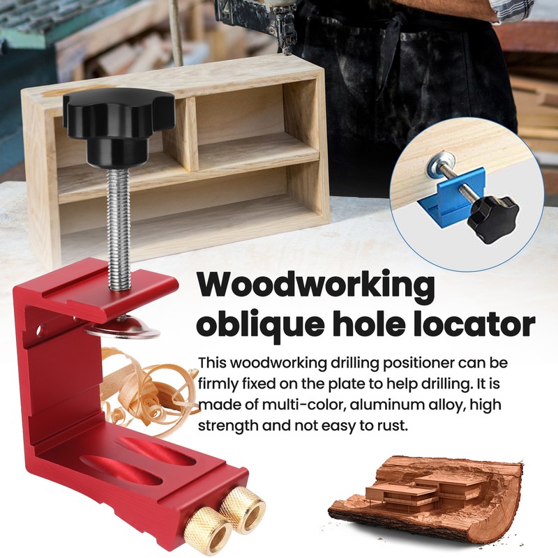 Woodworking Oblique Hole Locator 15° Drilling Positioner Inclined Digging Hole
