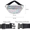 Bum Bag Metallic Waist Bag Fashionable, Silver (Updated Version), street