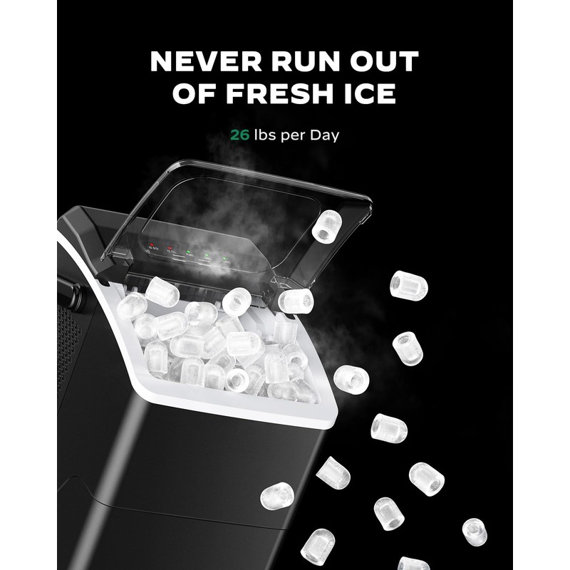 Silonn Countertop Ice Maker Machine, 26 lbs per Day, Fast