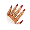 17IF 22 Pcs Gold Vintage Knuckle Ring Set for Women,