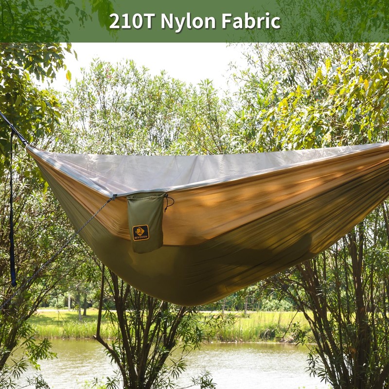 Camping Hammock, Portable Hammocks with Mosquito Net,Lightweight Nylon Parachute Hammock