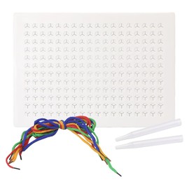 Laroal 1 Set Thread Board Sensory Calm Down Threading Boards DIY Magic Threading Board Interaktive Threading Board Puzzle-Spiele