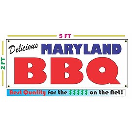 Maryland BBQ 2x5 Banner Sign Barbecue