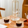 SJORHNUS 5.4 oz Espresso Cups Set of 4,Clear Glass Coffee