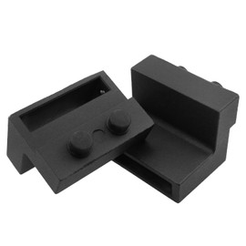 FINBe 2PCS Barn Door Roller Stopper Baffle for Sliding Barn Door Flat Track for Track Width: 1.57 Inches Track Thickness: 0.24 Inches (1.57 * 1.96inch)