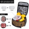 FATTTYCY Leopard Print Lunch Box for Men Women Small Lunch