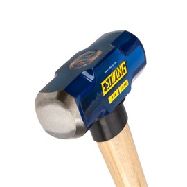 Estwing 4-Pound Hard Face Sledge Hammer for Demolition/Stake Driving, 50-55 HRC, 16-Inch Hickory Handle, Ergonomic Grip, Durable Construction
