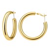 Thick Gold Hoop Earrings for Women, 18K Real Gold Plated