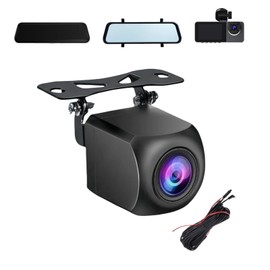 Epronic 4 Pin Backup Camera for Mirror Dash Cam AHD1080P and 720P, 4 Pin to 2.5mm Jack Vehicle Backup Camera Dash Cam Front/Rear View Camera 19.68ft Extension Cable