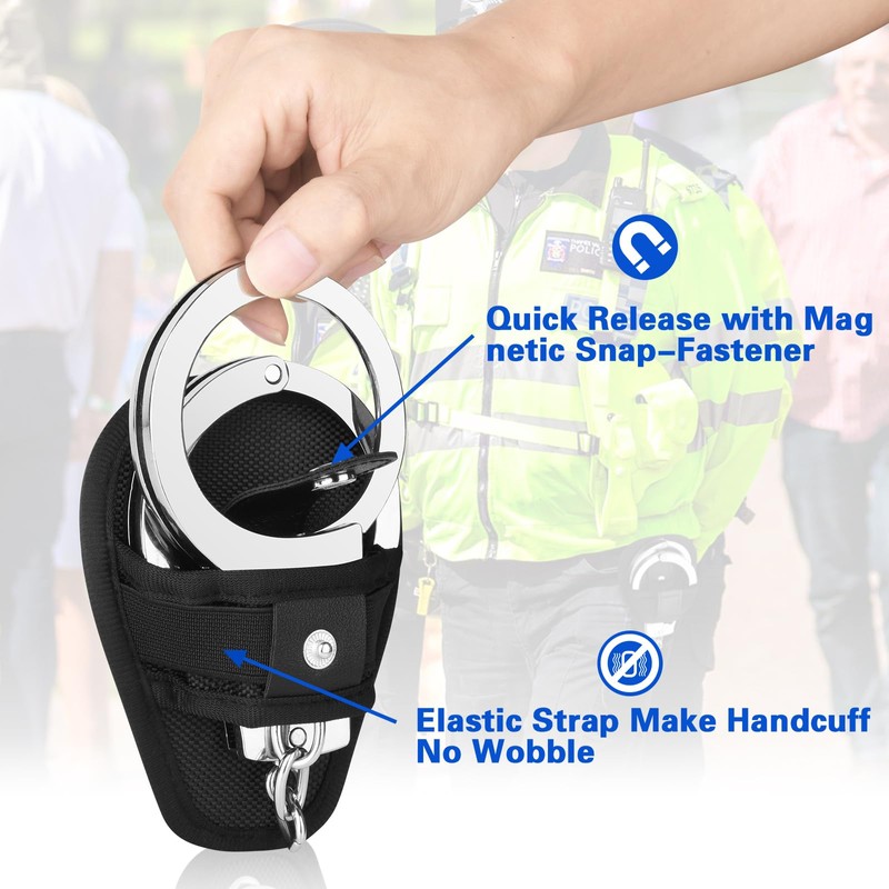 Handcuff Case Holster, Open Top Quick Release Cuff Case, Fits