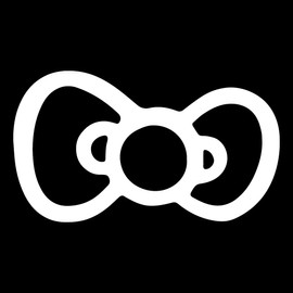 NBFU Cute Kitty Bow (White) (Set Of 2) Premium Waterproof Vinyl Decal Stickers For Laptop Phone Accessory Helmet Car Window Bumper Mug Tuber Cup Door Wall Decoration