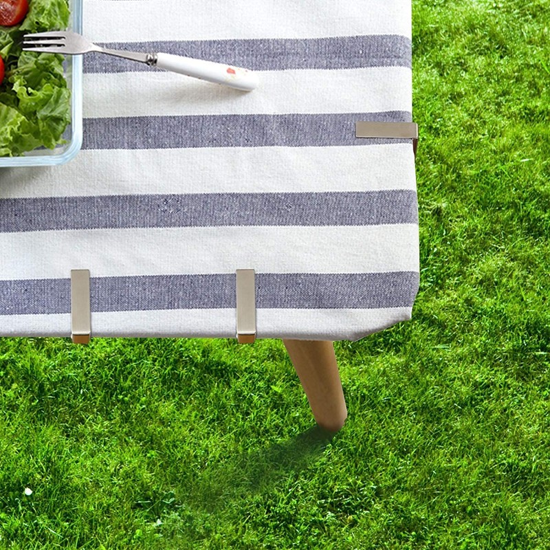 Xrten 4Pcs Tablecloth Clips, Tablecloth Clips for Outdoor Adjustable Table