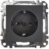 Merten MEG2301-0414 SCHUKO socket-outlet, plug-in terminals, anthracite, System M