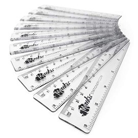 Ashton and Wright - 6 Inch / 15cm Transparent Rulers - Shatter Resistant - Class Pack of 50 - Clear