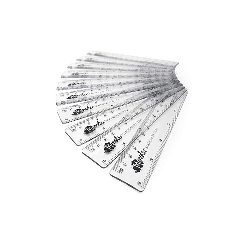 Ashton and Wright - 6 Inch / 15cm Transparent Rulers