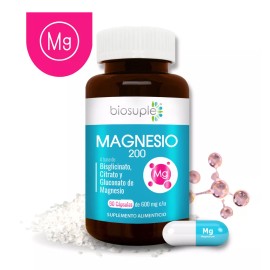 Biosuple Complejo Triple Magnesio Biosuple Suplemento 90cap 600mg