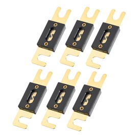 X AUTOHAUX 6pcs 200A Gold Plated ANL Fuse Universal Fit for Inverter, Car, Truck