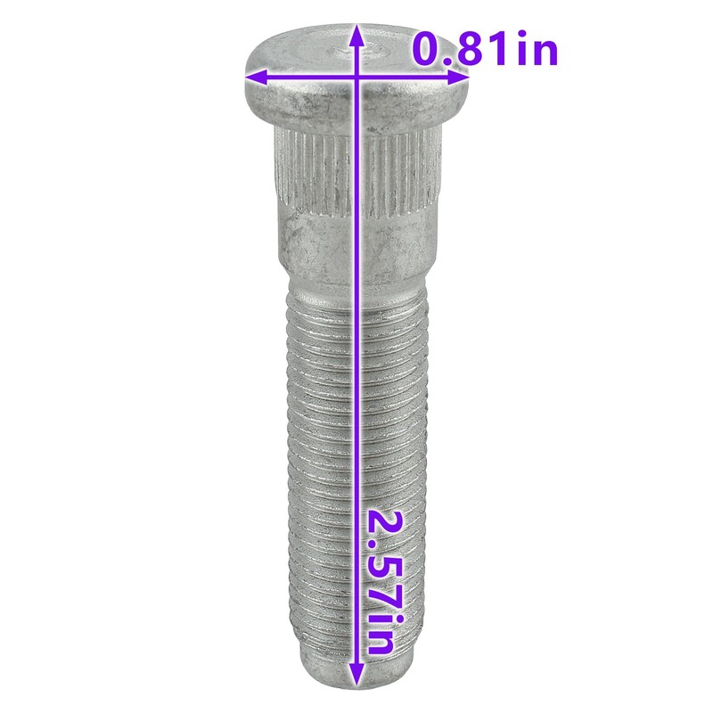 Carbhub 8Pcs Front & Rear Wheel Hub Stud Set Fit
