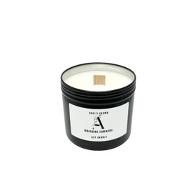 Anai's Aroma - Mahogany Teakwood Candle, Scented Soy Candle, Wooden Wick, Elegant Black Travel Tin Jar, Earthy, Bold, Highly Scented Candle, Luxury Home Fragrance, Slow Long Lasting Clean Burn, 10 oz