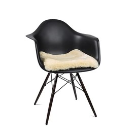 Hofbrucker® Premium Lambskin Seat Cushion, Seat Cushion, Soft Breathable for Dining Room Chairs, Office Chairs, Bench & Sofa, Non-Slip, Natural Heat Regulation, High Quality & Durable (Yellow)