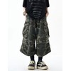 FCOOLYEET Mens Camo Jeans Shorts Y2k Baggy Long Jorts Camouflage