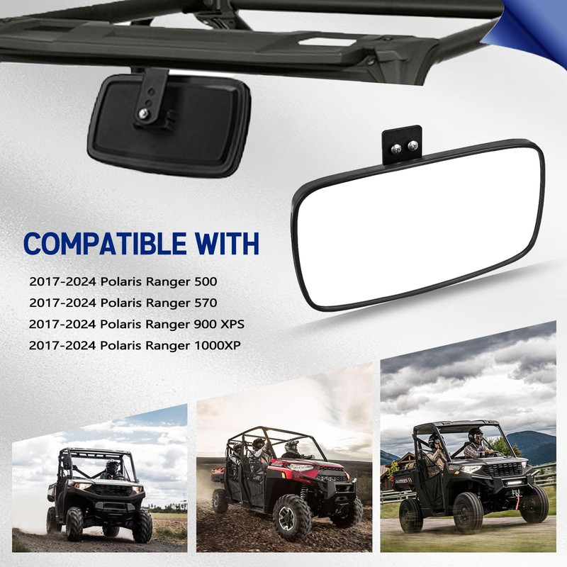 Ranger Rear View Mirror, UNIGT Center Convex Rearview Mirrors Compatible