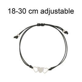 3 Pcs Friendship Bracelets Heart Stainless Steel Metal Pendants Bracelets for Sisters Couples Friends Gift(18-30cm)