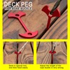 Eowppue 12Pcs Heavy-Duty Bungee Cords & Deck Plank Stakes Combo
