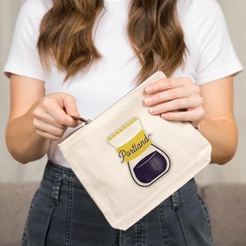 Lantern Press Portland, Oregon, Ate My Way Collection, Pour Over Coffee, Food and Typography, 100% Cotton Zipper Pouch, Travel Accessory, Go Bag