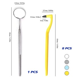 KALUROIL 9 PCS Entferner Zahnreinigung Zahnpflegesets: Zahnreinigung Radiergummi für strahlend weiße Zähne - Entfernt Zahnbelag, Verfärbungen & Flecken - Mundhygiene Pflegewerkzeug