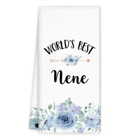 OINDADE Nene Gifts Kitchen Towels, Gifts for Nene Hand Towels, Nene Gifts from Grandkids, World’s Best Nene Dish Towels Tea Towels for Kitchen Decorative, Nene Home Bathroom Kitchen Decor, 16x24In