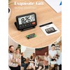 MeesMeek Digital Travel Alarm Clock, Black, 3.54 inch LCD Display,