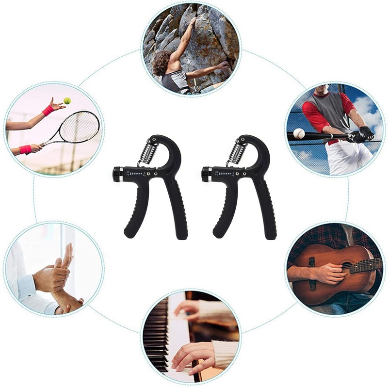DOETYD 2PCS Hand Grip Strengthener Forearm Strengthener Grip Strength Trainer,