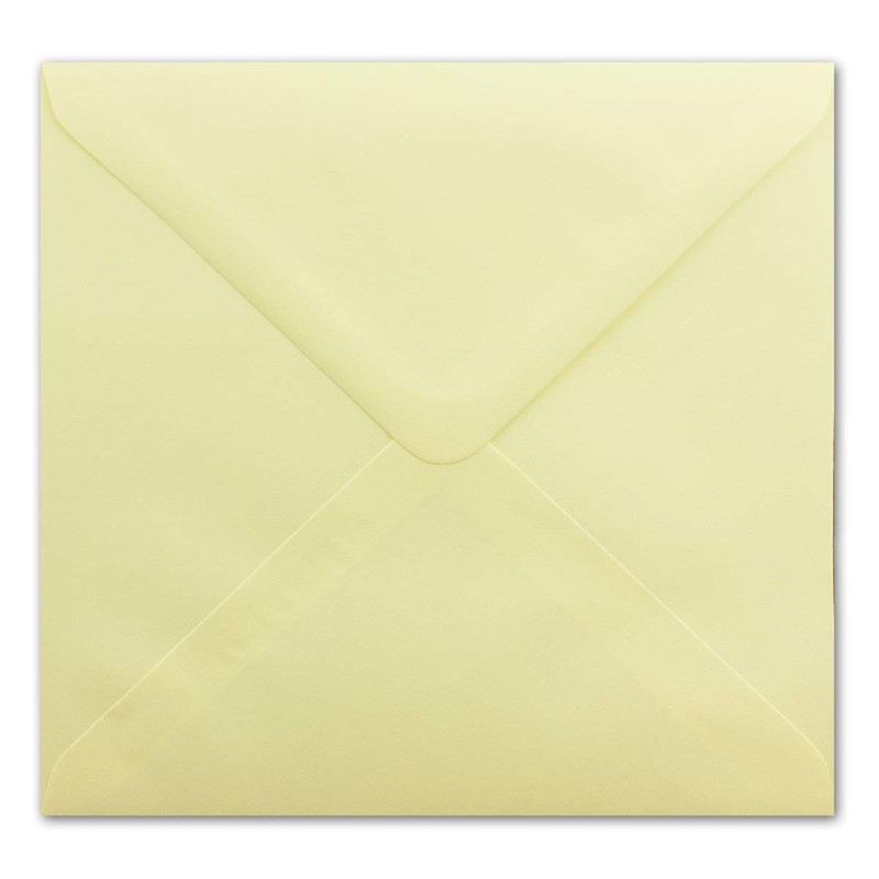 Glüxx Agent 25 square envelopes light yellow - 15.5 x