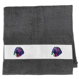 Huuraa Hand Towel Labrador Colourful Gift 50 x 100 cm Graphite Cotton Labrador Present