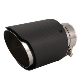 Snblzhef Car Matte Carbon Fiber Exhaust Tip 63-101MM Universal Car Exhaust Pipe Modification Tail Throat Clip-on Tail Pipe