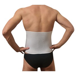 INGROSSO MERCERIE LCF Lombare Headband 24 cm High White Shaping Shaping Shaping for Men and Women Made in Italy (XL)