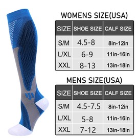 Compression Socks 20-30 mmHg for Men Women Medical Nurses Athletic Travel