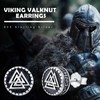 Viking Earrings for Men 925 Sterling Silver Viking Runes Earrings