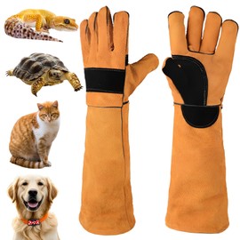 MZSX Animal Handling Gloves Bite Proof, 45CM Durable Bite Resistant Gloves for Bathing, Bite Proof Durable Anti-Bite Gloves, Multipurpose For Animal Grabbing, Grooming, Scratch Resistant