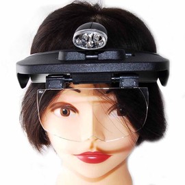 Nikayoni Stores Head Magnifier Lens Glasses Type 2-Light LED Light Magnification 1.2x 1.8x 2.5x 3.5x Black White