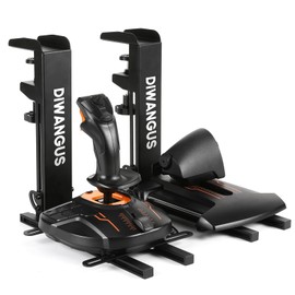 DIWANGUS Hotas Mount Foldable Desk Mount for Flight Joystick Throttle Hotas Joystick Mount for X52/X52 Pro/X56 T16000M/HOTAS Warthog/T Flight One/4/TCA/VKB Gladiator NXT/VPC WARBRD（2PCS）