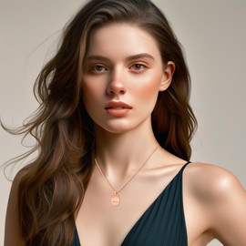 JunyiDIY Rose Gold Plated Epilepsy Medical Alert Necklace - Emergency Rescue Jewelry for Sisters BFFs Mothers Wives Grandmothers