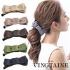 VINGTAINE H-90 Ribbon Banana Clip Hair Clip, Navy