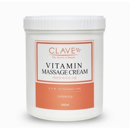 Clave Vitamin Massage Cream Large Capacity 1000g + Renoma Premium Cleansing Tissue + Sponge 2P / 끌라베 비타민 마사지크림 대용량 1000g+레노마 고급 클렌징 티슈+해면 2P